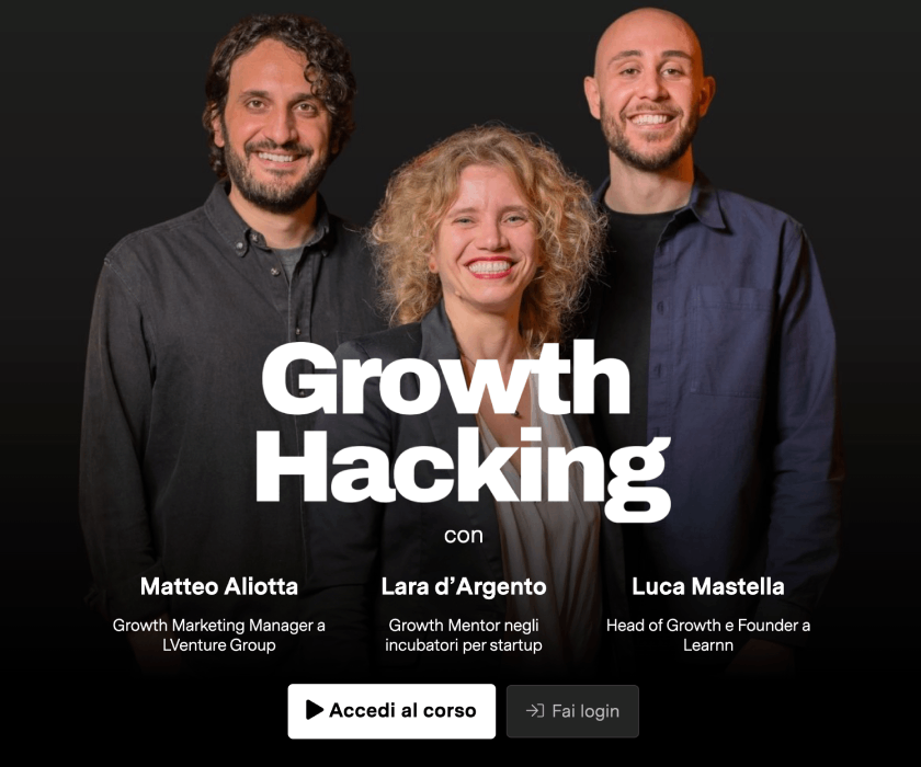 corso growth hacker principianti learnn
